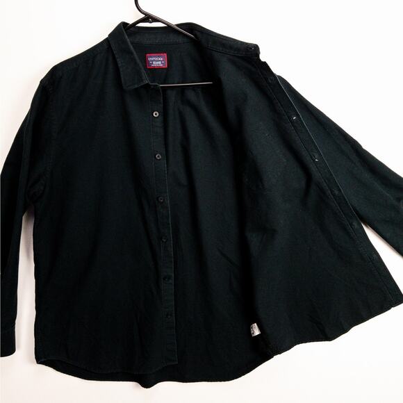 UNTUCKit Brushed Cotton Button Up Shirt Men's 2X Black Office Casual Modern - Picture 7 of 12